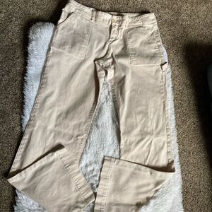 ‎Lacoste Jeans Straight Bootcut Cream Women’s Size 44